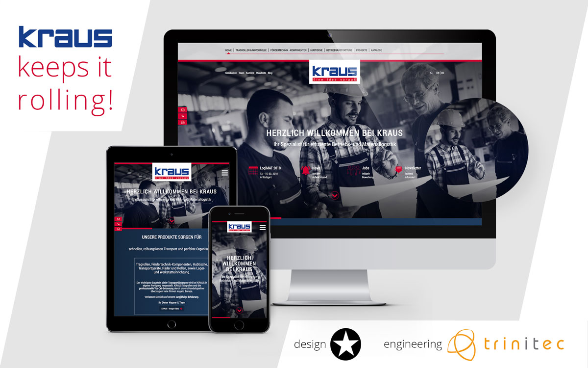 KRAUS Homepage Relaunch von trinitec und sternenklar