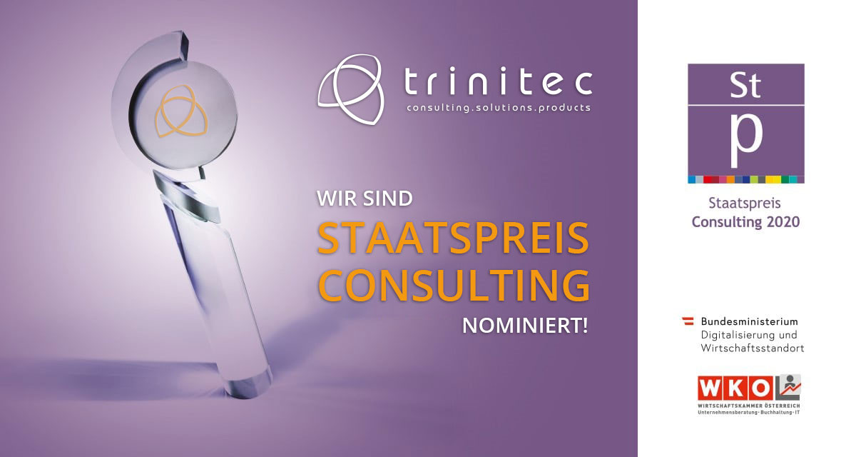 Staatspreis Consulting 2020 Nominierung für trinitec 